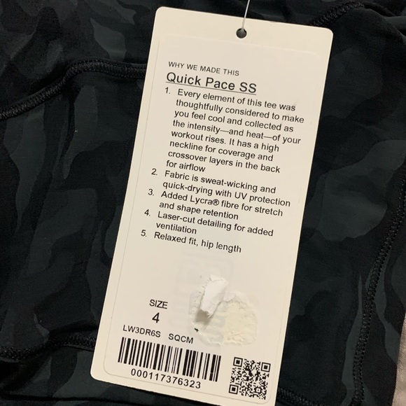 NWT Lululemon Quick Pace Short Sleeve - Picture 3 of 3